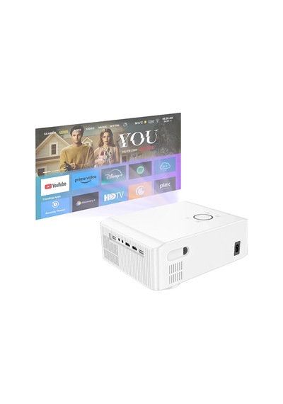 Hoco. Dt3 Smart Elektrik Otomatik Odaklanma Özellikli 1080p Android Kablosuz Projeksiyon Cihazı - Beyaz