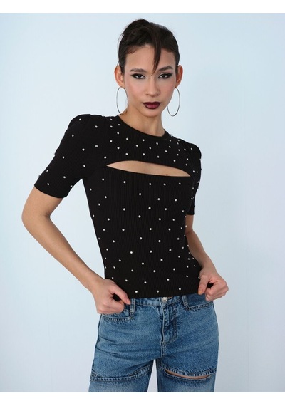 LOFT Slim Fit Kadın Bluz K.kol Lf2036515 Q1.v1 Siyah