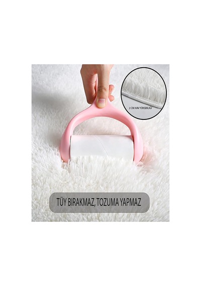 Beyaz Post Peluş Yumuşak Yıkanabilir Kaymaz Dot Taban Salon Koridor Çocuk Halısı Beyaz