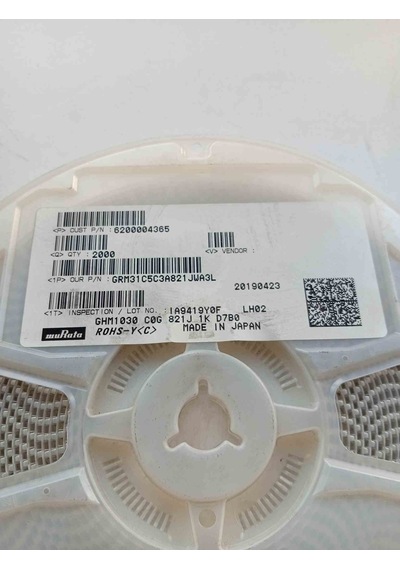 Grm31c5c3a821jwa3l 820pf 1000v 1206 Smd Seramik Kondansatör 100 Adet