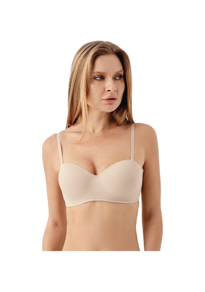 New Bra 7045-kadın Desteksiz B Cup Dantelli Sütyen Ten
