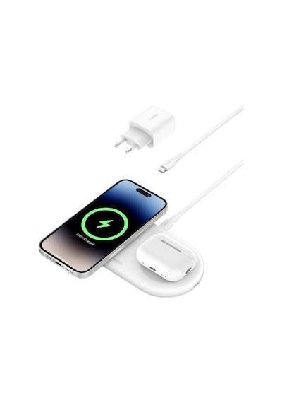 Belkin Boostcharge Pro Wız021vfwh 2'si 1 Uyumlu Arada Magesafe Kablosuz Şarj İstasyonu