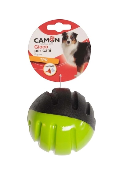 Camon İki Renkli Ve Gıcırtılı Tpr Köpek Oyun Topu 9.5 Cm