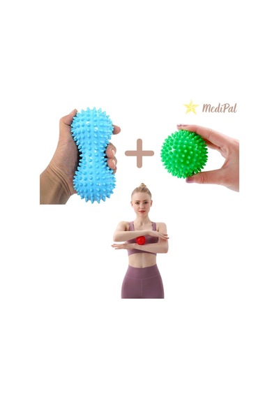 Kas Gevşetici - Dikenli Duyu Uyarıcı El Ayak Sırt Vücut Egzersiz Topu 2 Adet Massage / Exercise Ball Karışık