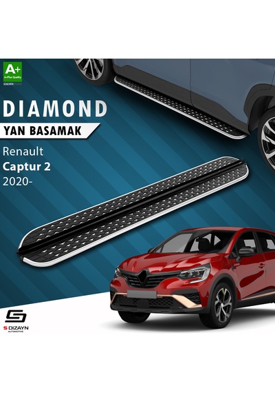 S-dizayn Renault Captur 2 Diamond Krom Yan Basamak 183 Cm 2020 Üzeri