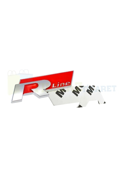 Volkswagen R line Kırmızı Bagaj Logo Arma Amblem Passat Golf CC Tiguan Paslanmaz Çelik