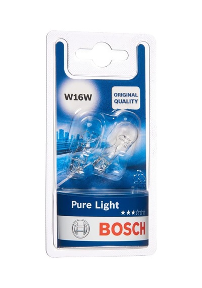Bosch W16w 955 Pure Light Araba Ampulü - 12 V 16 W W2,1x9,5d - 2 Ampul