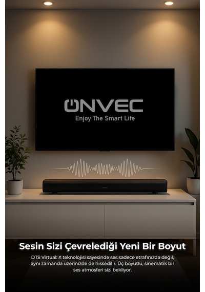 Onvec Harmony 2.1 Kanal Soundbar Bluetooth 5.3 Hdmı Arc Usb Optik Girişli Kablolu Subwoofer Ev Sinema Hoparlör Sistemi