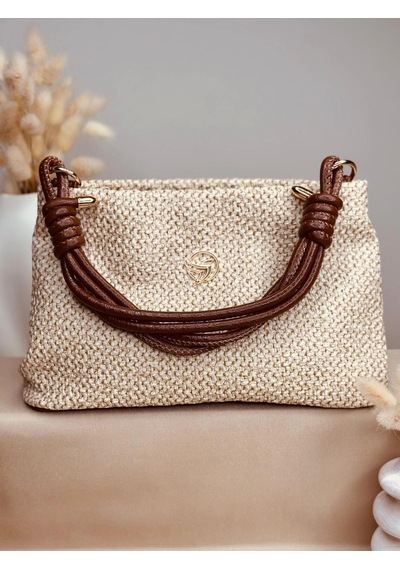 Elora Atelier Lina Hasır Krem Çanta Çok Renkli