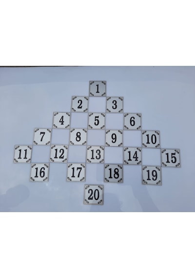 Kapı Numarası No 1'Den 20 Ye 4X4 Cm Postakutusu Dolap