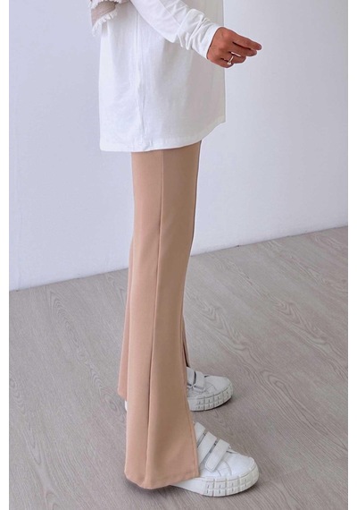 Kahijab Yırtmaç Detay Pantolon - Camel Camel