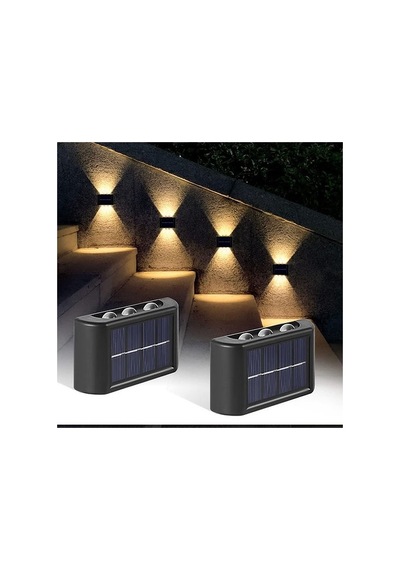 Aplik Güneş Enerjili Solar Bahçe Lambası Çift Yönlü Renkli
