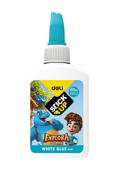 Deli Beyaz Tutkal Renkli Kapak 60 Ml A75100