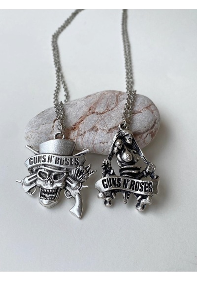 Paytak Moda Guns'n Roses Kolye Rock 2'Li Bff Best Friends Zincir Kolye Pytkznb