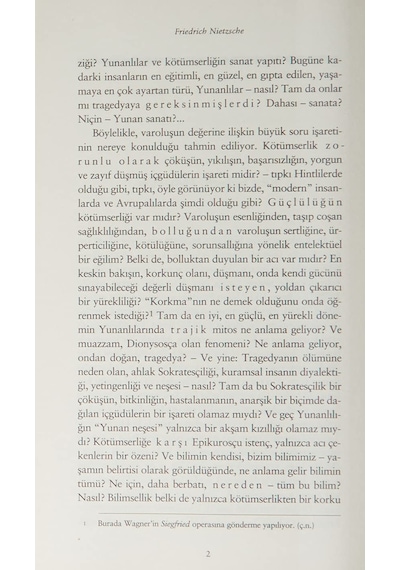 Tragedyanın Doğuşu: Hasan Ali Yücel Klasikleri Sku: Smgstka22d0213ca