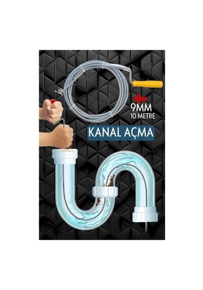 Profesyonel Kanal Açma Sprali Kanal Gider Tıkanık Açıcı 10 Mt Lisinya