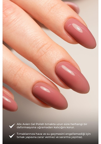 Alix Avien Pembe Kalıcı Oje 58-yoğun Renk Veren Jel Oje 12 Ml-nail Uv Gel Polish 58