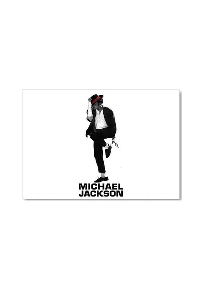 Cakasepetim Michael Jackson Beyaz Arkaplan Ahşap Mdf Tablo
