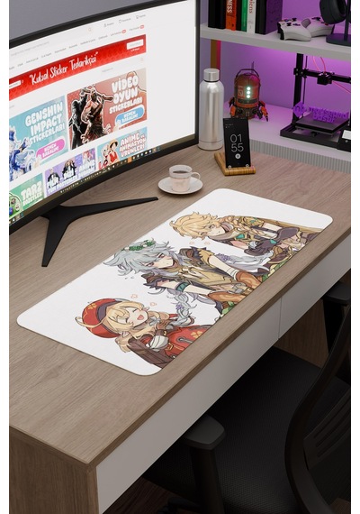 Razor Genshin Impact Anime Oyuncu V5 - 70x30 Xl Gaming Mouse Pad Fare Altlığı