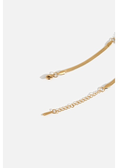Yuvarlak Taşlı Bileklik Gold 16677887