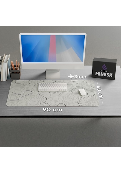 Ayrex Minesk 90x40 Cm Xxl Gaming Mouse Pad High Density Hybrid Kumaş Kaymaz Taban Yüksek Çözünürlüklü Bask