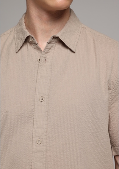 Colin's Colins Regular Fit Shirt Neck Düz Erkek Bej Kısa Kol Gömlek Cl1083096 Q1.v1 Beı