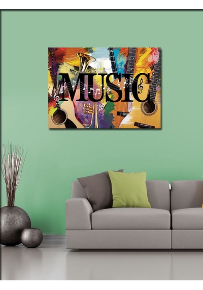 Kanvas Tablo Müzik Ve Sanat Patlaması