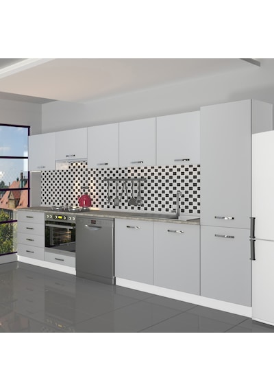Decoraktiv Elite 325q Ankastre Fırın Modüllü Mdf Hazır Mutfak Dolabı - Tezgah Dahil - Buz Gri Açık Gri Decoraktiv Elite 325q Ankastre Fırın Modüllü Mdf Hazır Mutfak Dolabı - Tezgah Dahil - Buz Gri Açık Gri