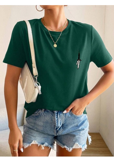 Uyguntarz Unisex Toji X Baskılı Tasarım Tshirt Yeşil