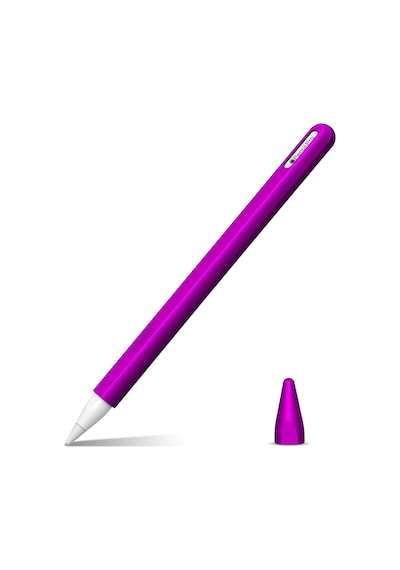 Apple Pencil Pro İçin Uyumlu Koruyucu Esnek Silikon Kılıf Kalem Değildir Mor