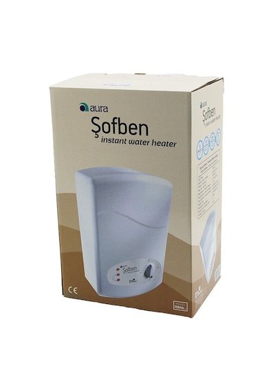 Aura Model-105-a6 Banyo Şofben 7350w 3 Kademeli 5 Emniyetli Elektrikli Tüp Rezistanslı