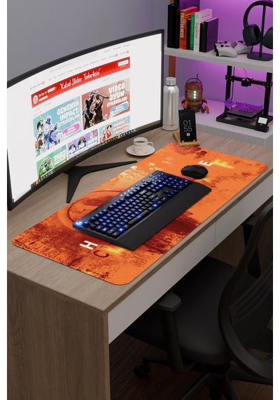 Half Life Kaymaz Dikişli Kauçuk Oyuncu Mousepad V5 - 90x40 Xxl Gaming Mouse Pad Fare Altlığı