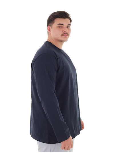 Erkek 115-155 Kilo Arası İçin Uygun Uzun Kol Bisiklet Yaka Mevsimlik Düz Renk İnce Sweatshirt Lacivert Erkek 115-155 Kilo Arası İçin Uygun Uzun Kol Bisiklet Yaka Mevsimlik Düz Renk İnce Sweatshirt Lacivert