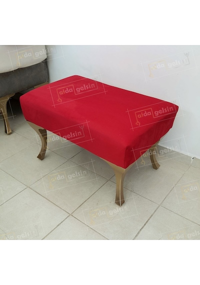 Puf Bench Orta Sehpa 75 Cm Kırmızı