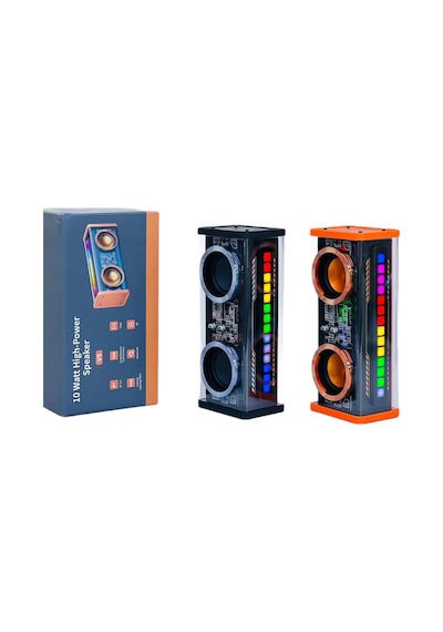 Vothoon V9 Şeffaf RGB Kablosuz Bluetooth 5.0 Taşınabilir Hoparlör