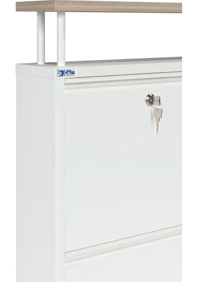 Ceha Kilitli Tablalı 4'lü Metal Ayakkabılık - Beyaz K.AYK-2.4/T/P 9010/KL Ceha Kilitli Tablalı 4'lü Metal Ayakkabılık - Beyaz K.AYK-2.4/T/P 9010/KL