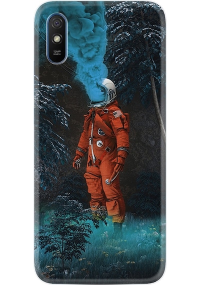 Xiaomi Redmi 9A Kılıf Silikon Astronot Smoke 1769