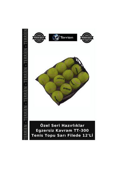 Özel Seri Hazırlıklar Egzersiz Kavram Tt-300 Tenis Topu Sarı Filede 12'li