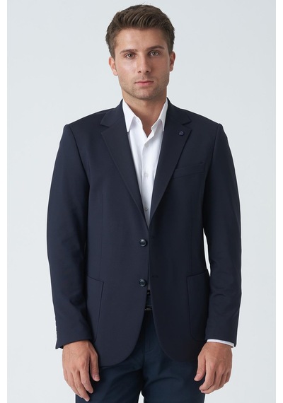 White Stone Belfast C4010 Slim Fit 6 Drop Ceket Laci-laci Lacivert