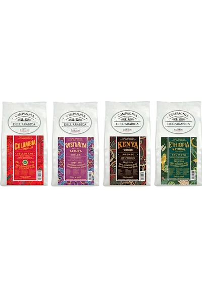 Caffe Corsini %100 Arabica Çekirdek Kahve Tadım Seti 4 x 250 G