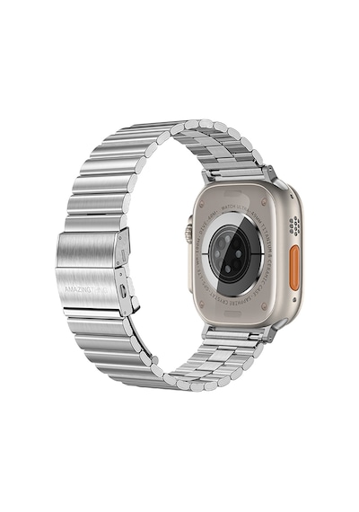 Watch Ultra 49mm Amazingthing Titan Steel Metal Kordon Gümüş