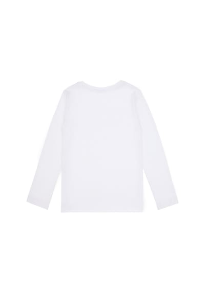U.S. Polo Assn. Kız Çocuk Beyaz Bisiklet Yaka Basic Sweatshirt 50317915-VR013