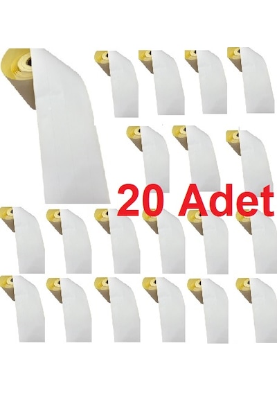 80mm 13 Metre Baskısız Yapışkanlı Termal Etiket Tek Parça-20 Adet