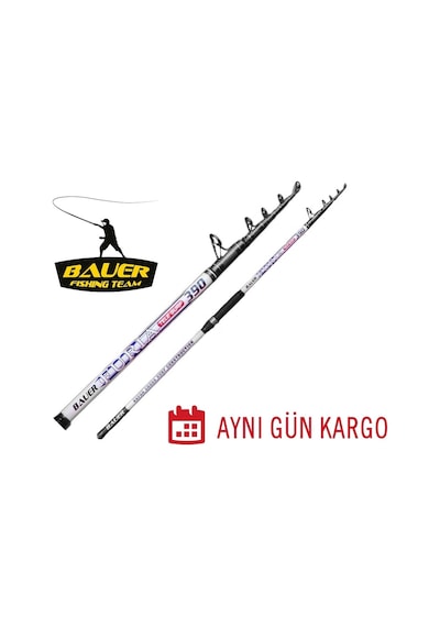 Bauer Furia Teleskopik 390 CM 100-200 Gr Surf Olta Kamışı