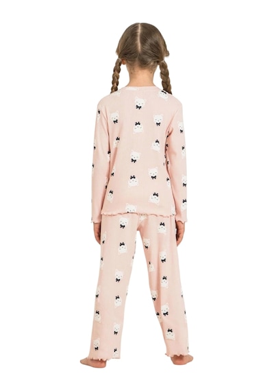 Rolypoly Rp3901c Kız Çocuk Uzun Kol Pijama Takım Somon