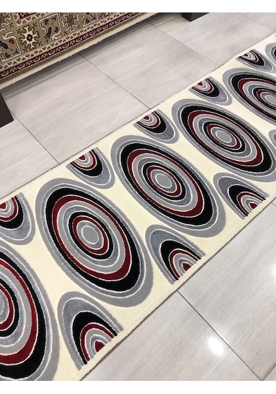 Saray Halı Vizyon 11169 Ws 80X300 Gri Kırmızı Yolluk 3 Metre ! Saray Halı Vizyon 11169 Ws 80X300 Gri Kırmızı Yolluk 3 Metre !