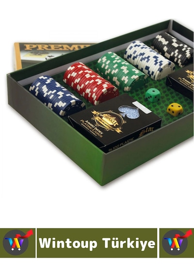 Luxery Texas Holdem Casino Blackjack 100 Poker Çipi 2 İskambil Kağıdı Premium Kutu Poker Oyunu Seti
