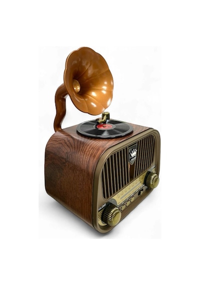 Rose Sp-428 Usb-sd-fm-bluetooth Destekli Şarjlı Nostaljik Retro Radyo - Gri