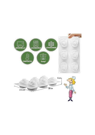 Gül Desenli Silikon Kek Pasta Sabun Ve Mum Kalıbı