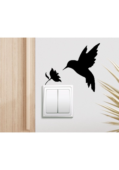 Bk Home Kuş ve Gül Tasarımlı Duvar Sticker-1